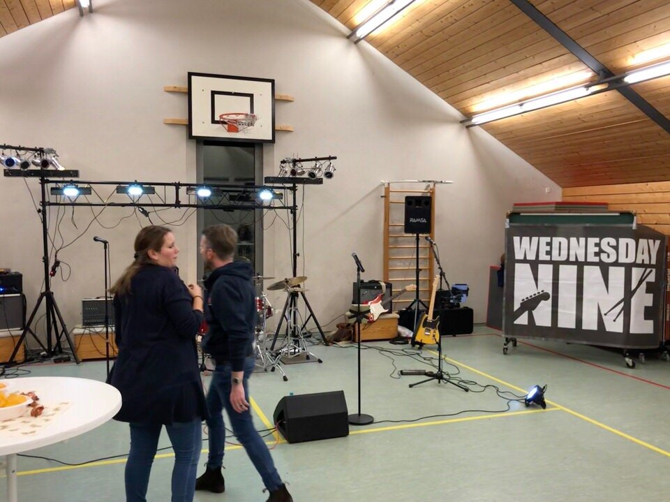 Aufbau für das Konzert